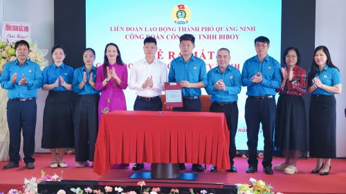 Ra mắt Công đoàn cơ sở Công ty TNHH BIBOY tại Phương Đông Vân Đồn